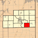 Map highlighting Saint Anne Township, Kankakee County, Illinois